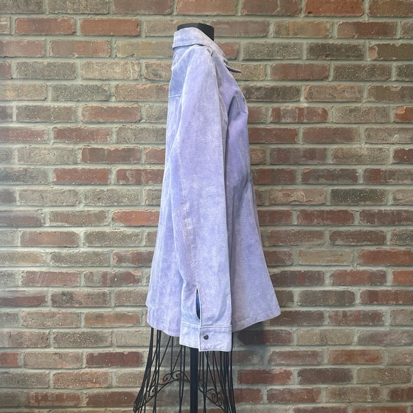 JL Studio Blue Suede Jacket Size 14 - Picture 3 of 6